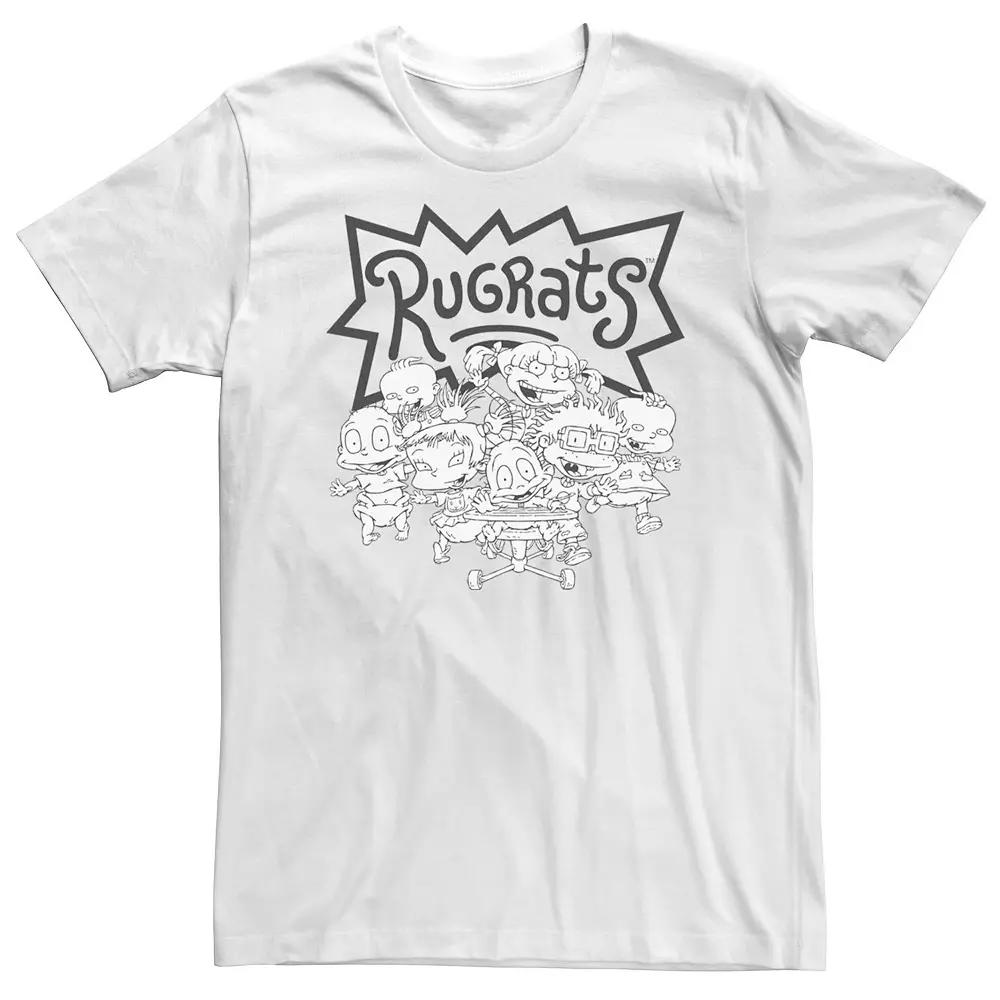 Big & Tall Nickelodeon Rug Rats Group Outline Tee, Men's, Size: 4XL, White Product Image