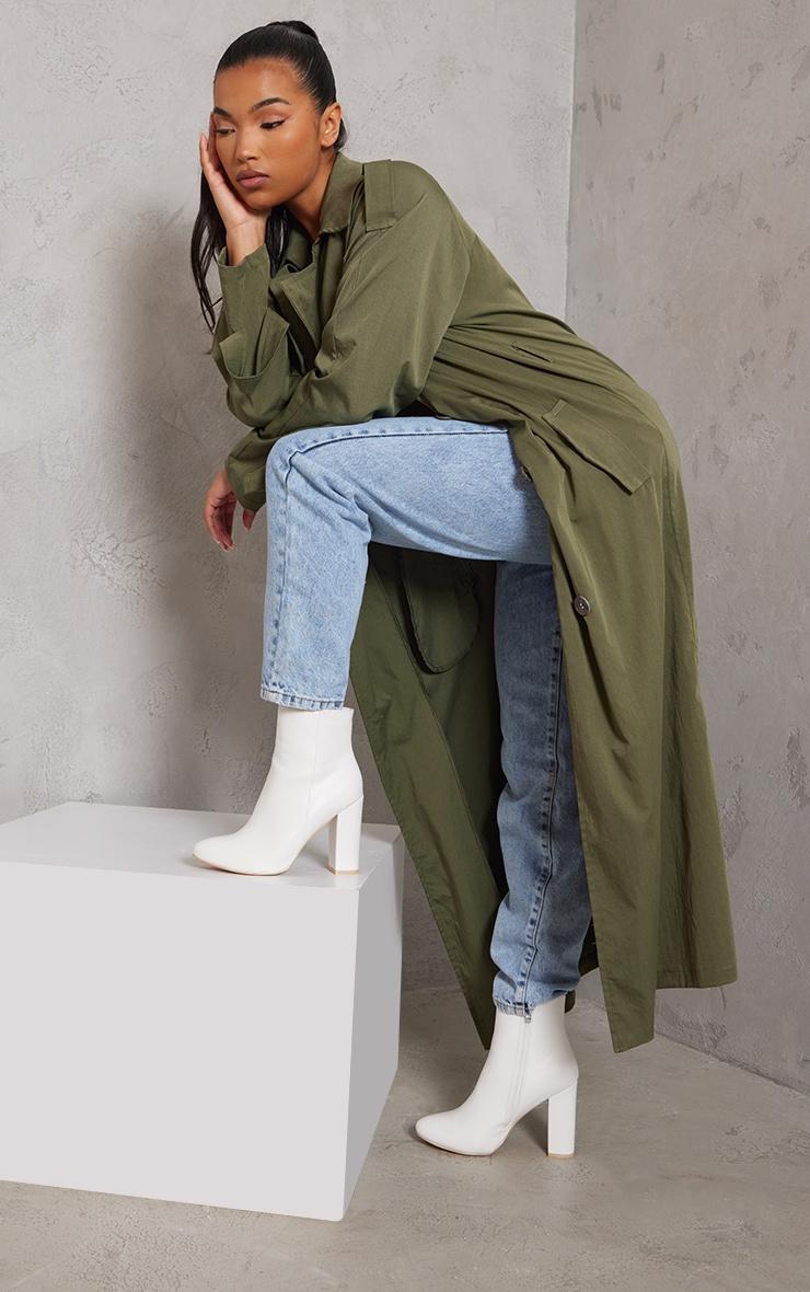 Behati White Faux Leather Ankle Boot Product Image