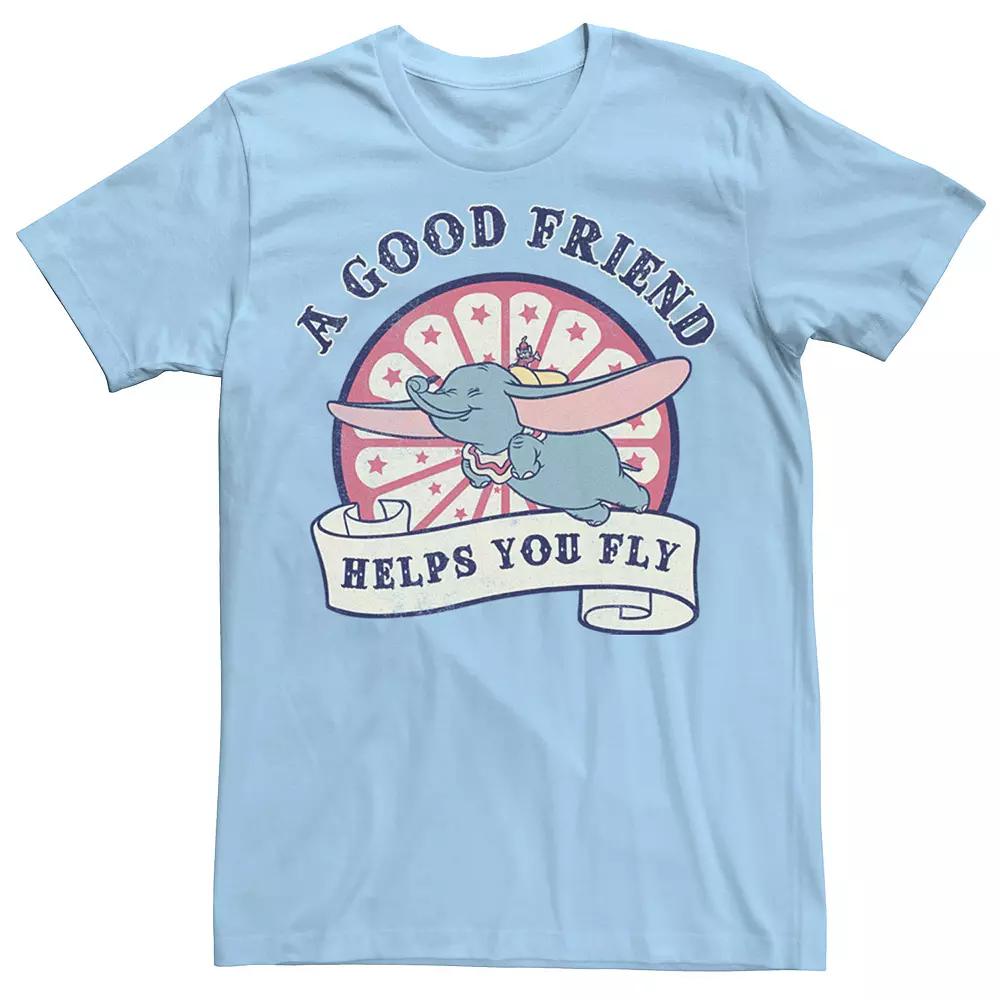 Disney's Dumbo Men's A Good Friend Helps You Fly Logo Poster Tee,  Product Image