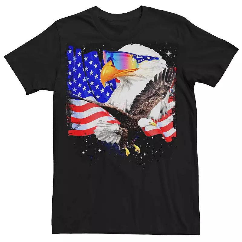 Men's American Bald Eagles Space Poster Graphic Tee,  Product Image