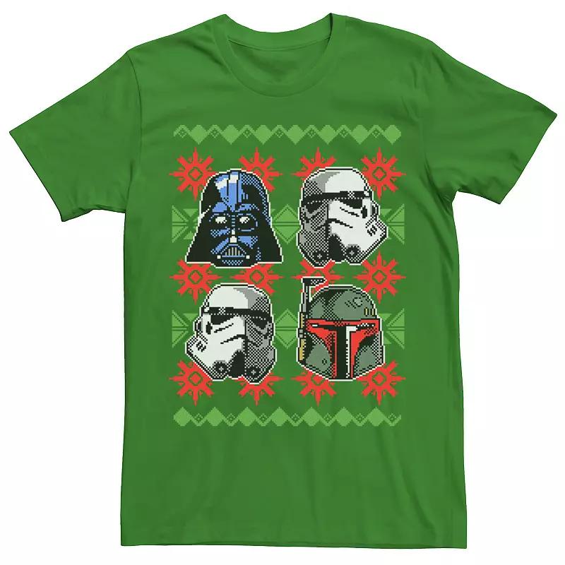 Men's Star Wars Bad Guy Helmets Ugly Christmas Tee,  Product Image