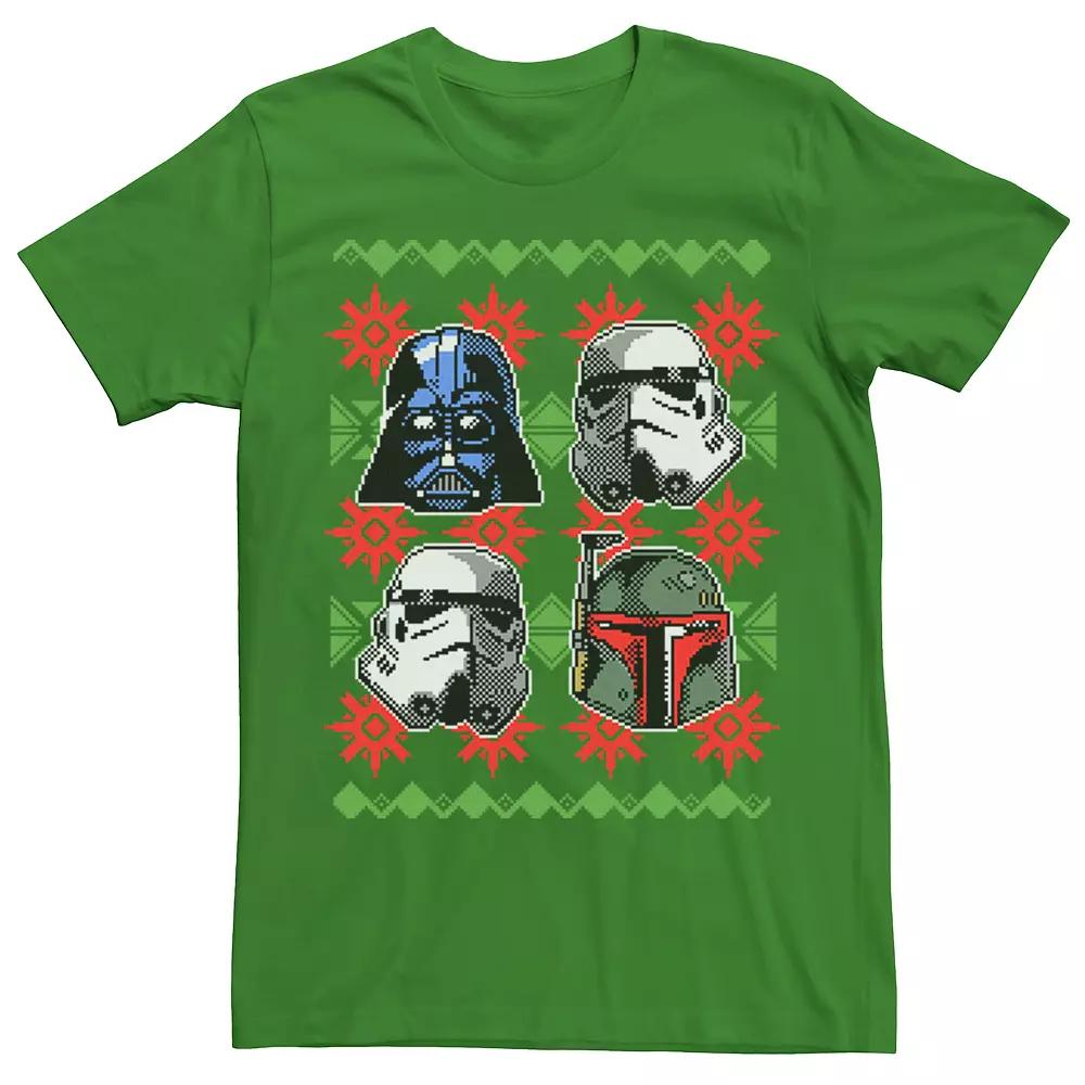 Men's Star Wars Bad Guy Helmets Ugly Christmas Tee,  Product Image