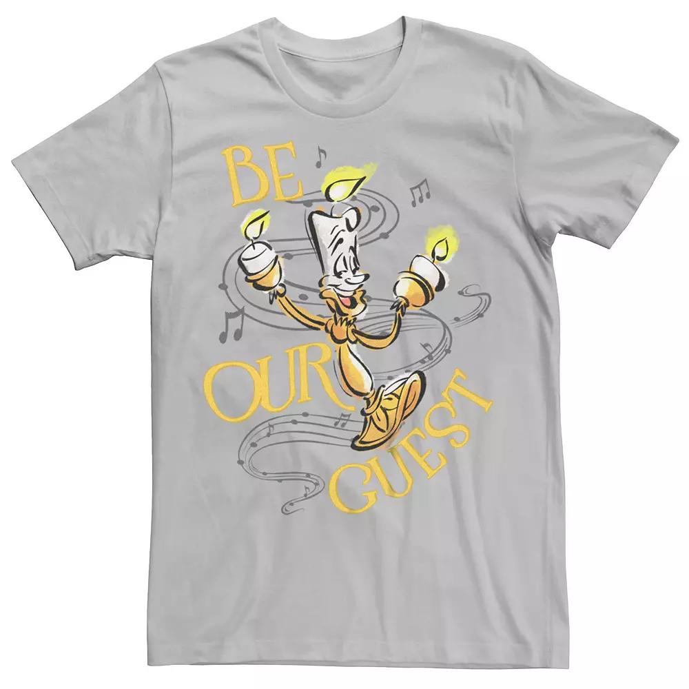 Disney's 100 Lumiere Dance Be Our Guest Men's Tee, Size: XL, Silver Product Image