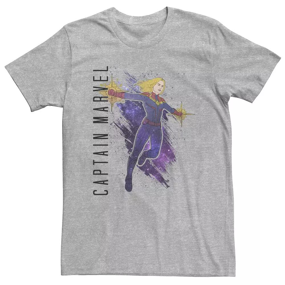 Big & Tall Marvel Avengers Endgame Captain Marvel Galaxy Paint Tee, Men's,  Product Image
