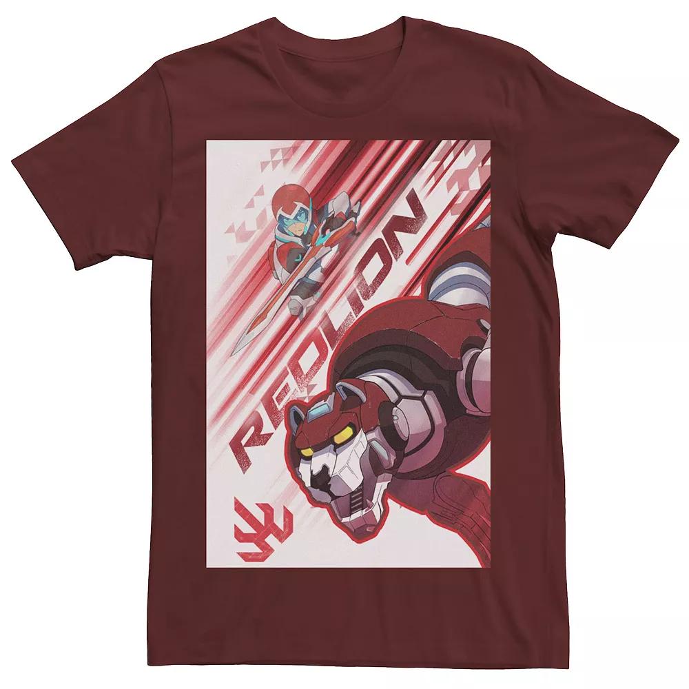 Men's Voltron Legendary Defender Red Lion Poster Graphic Tee, Size: Medium Product Image