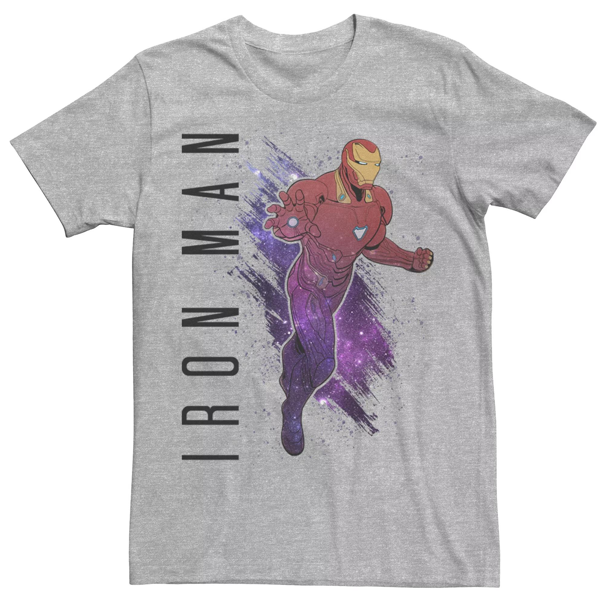 Men's Marvel Avengers Endgame Iron Man Galaxy Paint Tee, Size: XL, Athletic Grey Product Image