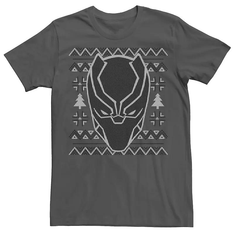 Men's Marvel Black Panther Mask Ugly Christmas Tee,  Product Image