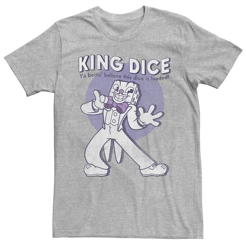 Men's Cuphead King Dice Tee, Size: Medium, Athletic Grey Product Image