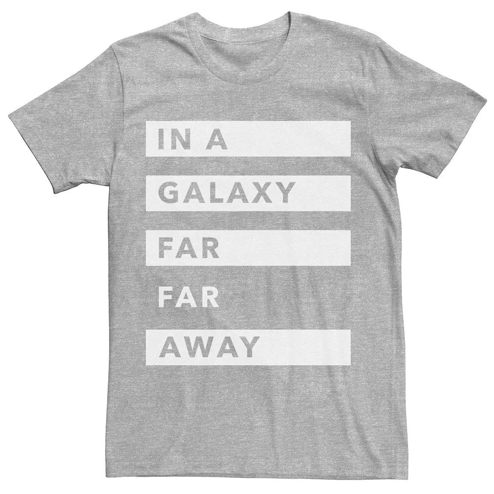 Men's Star Wars Far Far Away Word Stack Tee, Size: Medium, Athletic Grey Product Image