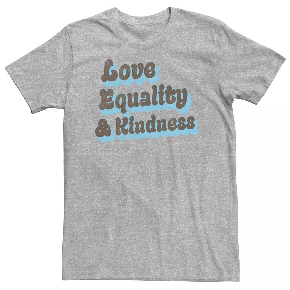 Big & Tall Fifth Sun "Love, Equality & Kindness" Tee, Men's, Size: 3XL, Athletic Grey Product Image