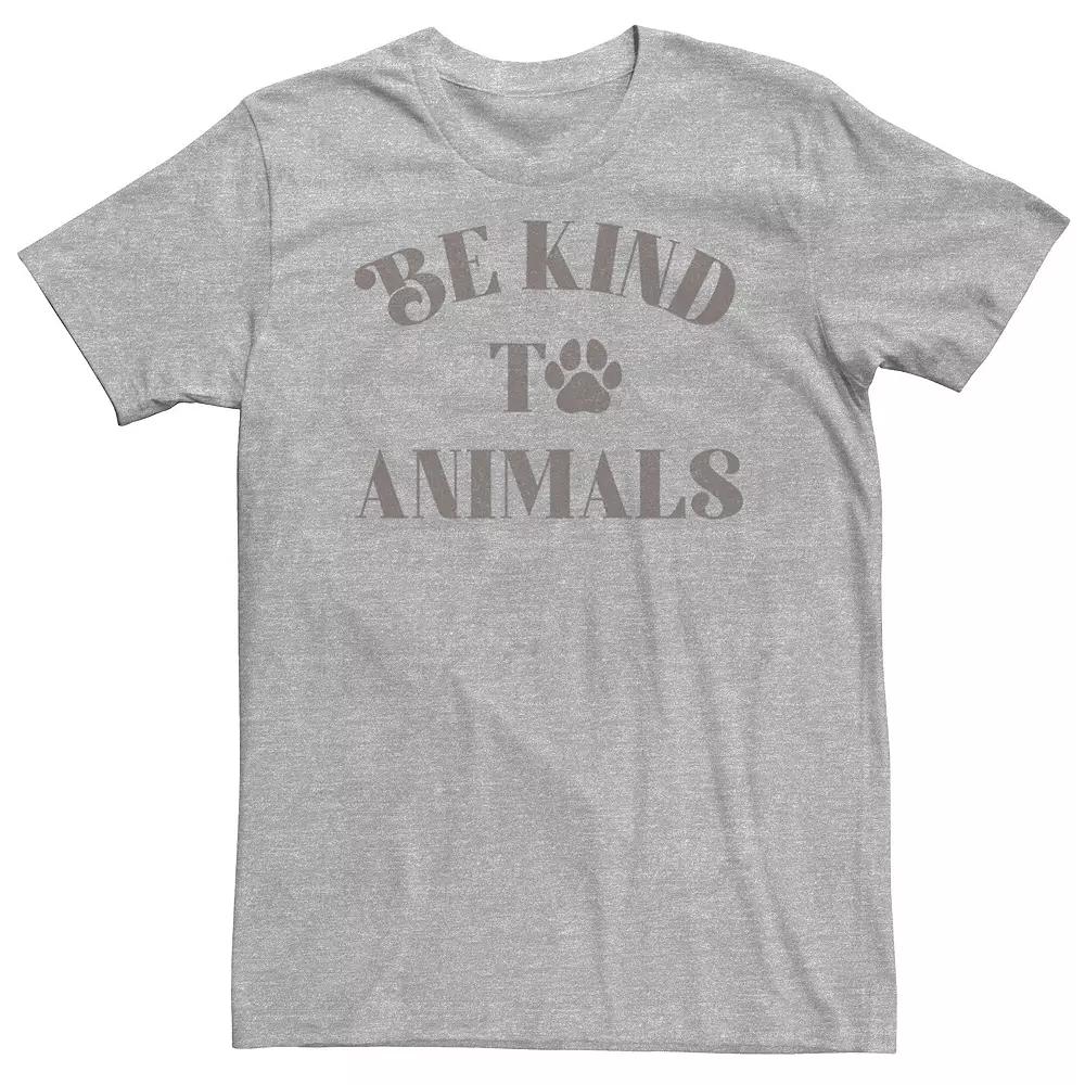 Big & Tall Trendy "Be Kind To Animals" Tee, Men's,  Product Image