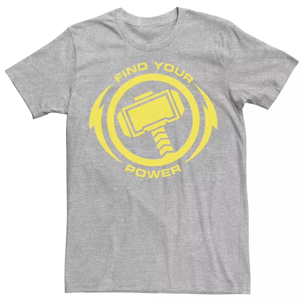 Men's Marvel Thor Find Your Power Yellow Logo Tee,  Product Image