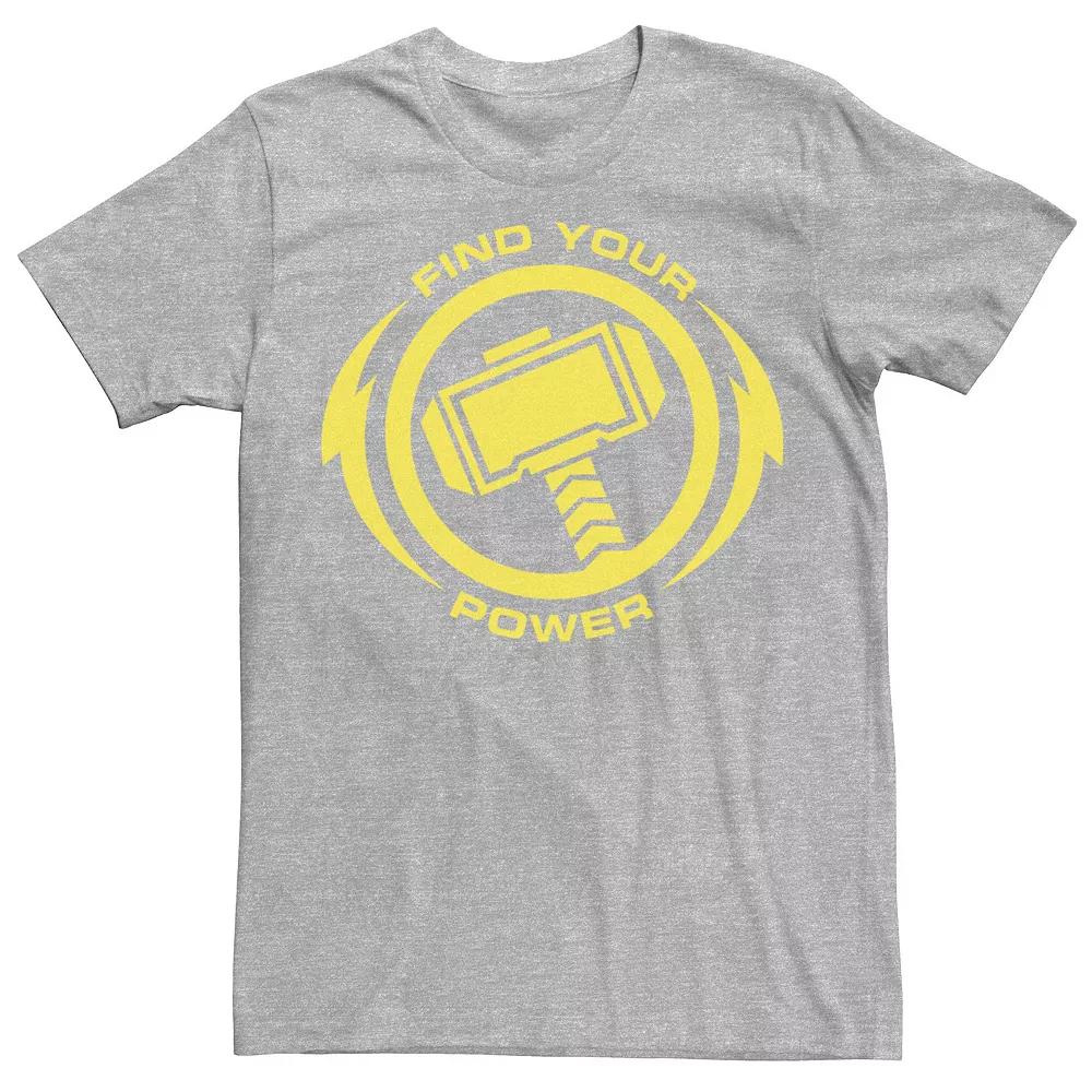 Men's Marvel Thor Find Your Power Yellow Logo Tee,  Product Image