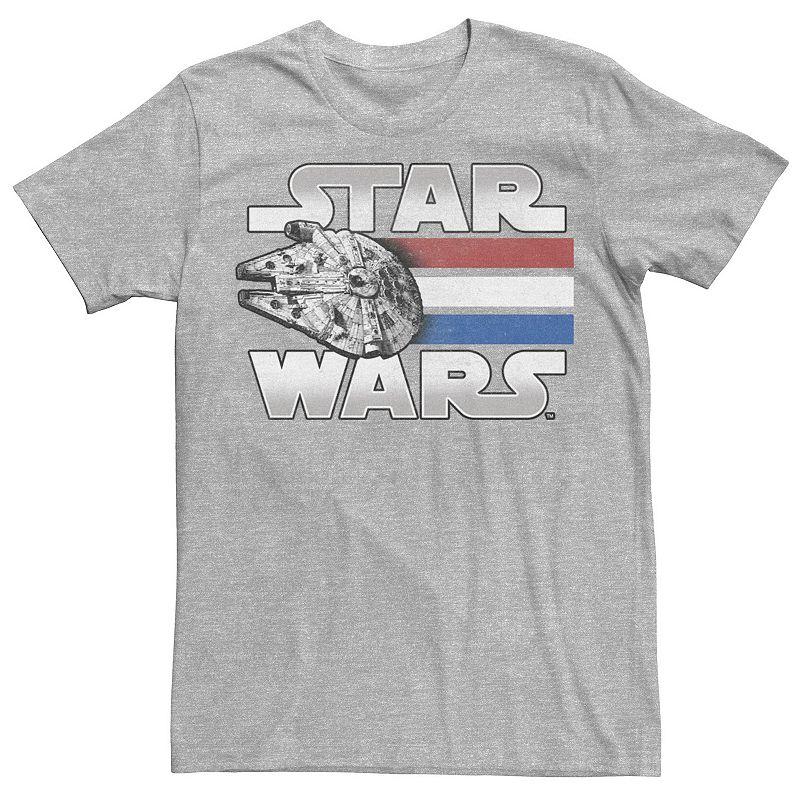 Men's Star Wars Red White Blue Stripes Falcon Tee,  Product Image