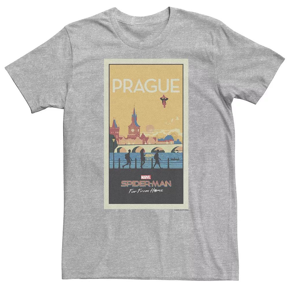 Big & Tall Marvel Spider-Man Far From Home Prague Movie Poster Tee, Men's,  Product Image