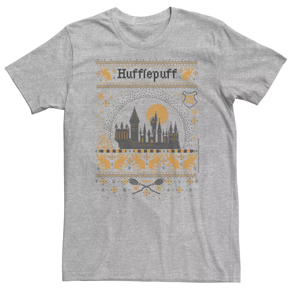 Big & Tall Harry Potter Hufflepuff Ugly Christmas Sweater Tee, Men's,  Product Image
