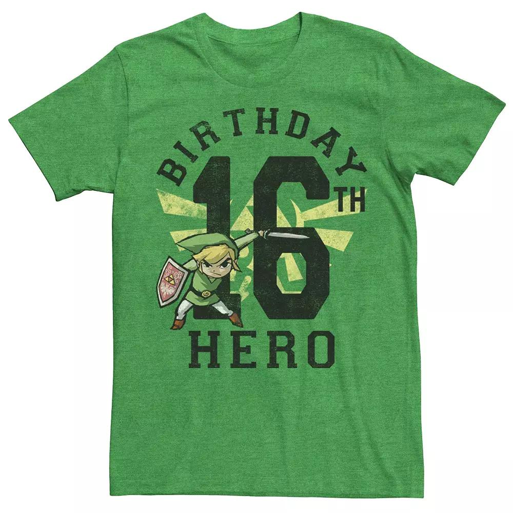 Men's Nintendo Legend Of Zelda Link 16th Birthday Tee,  Product Image