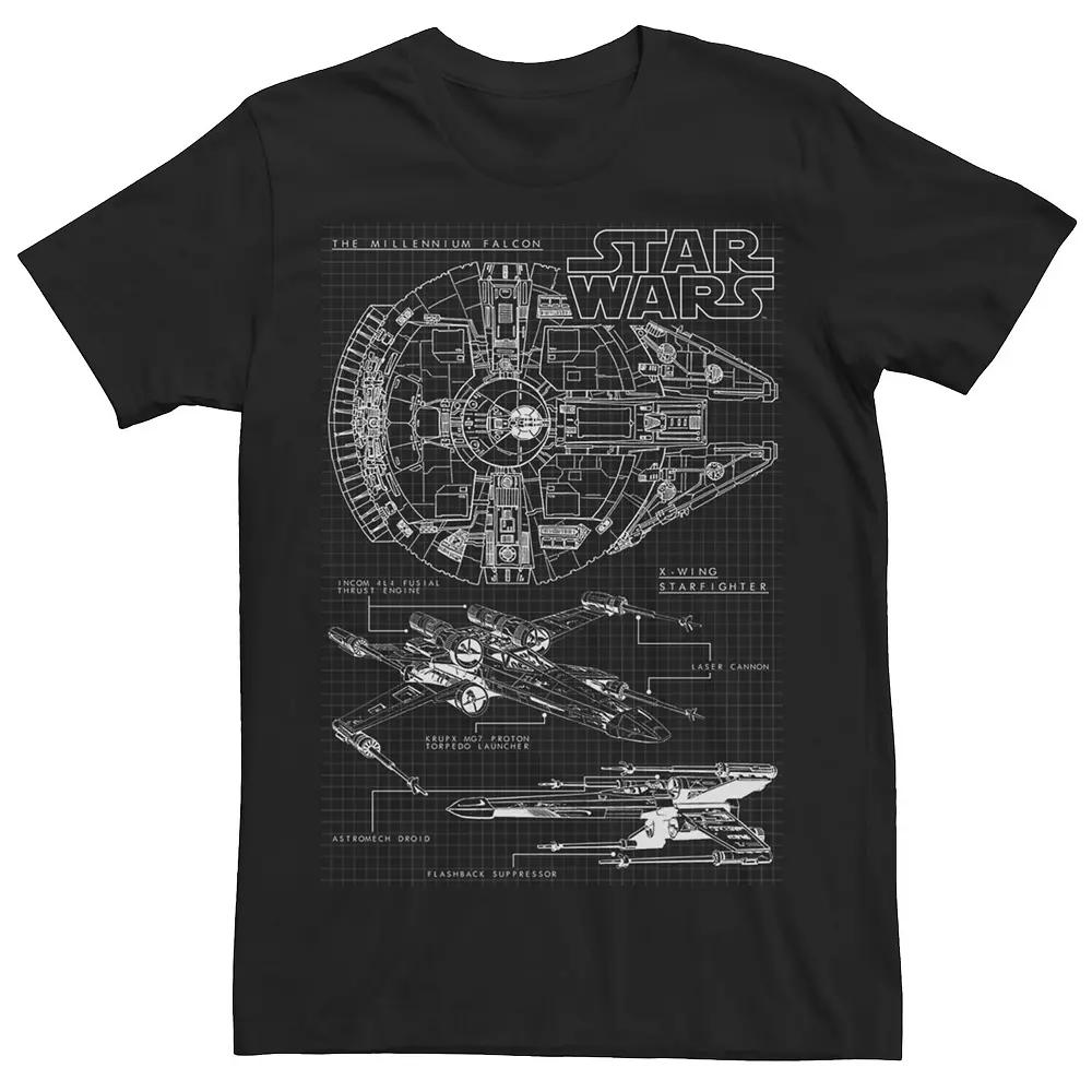 Men's Star Wars Rebel Schematic Grid Tee,  Product Image