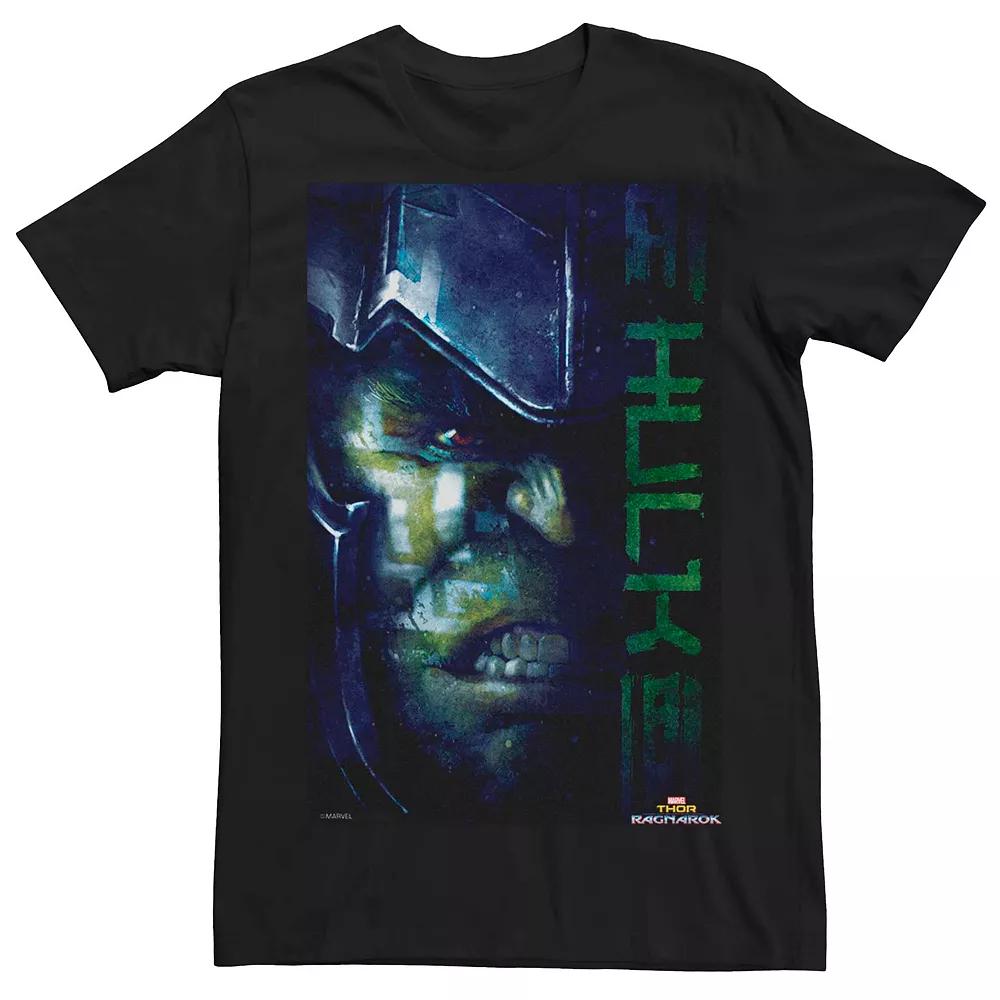 Men's Marvel Hulk Santa Hat Happy Holidays Portrait Christmas Graphic Tee,  Product Image