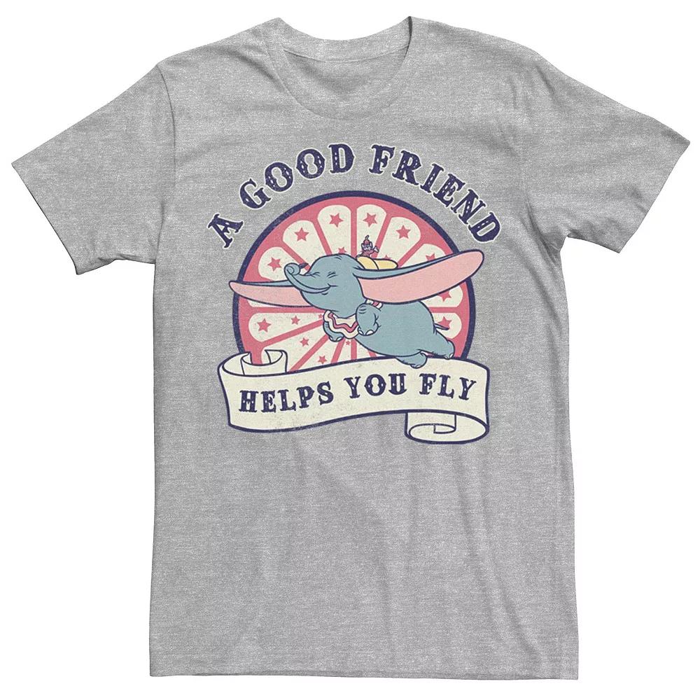 Disney's Dumbo Men's A Good Friend Helps You Fly Logo Poster Tee,  Product Image