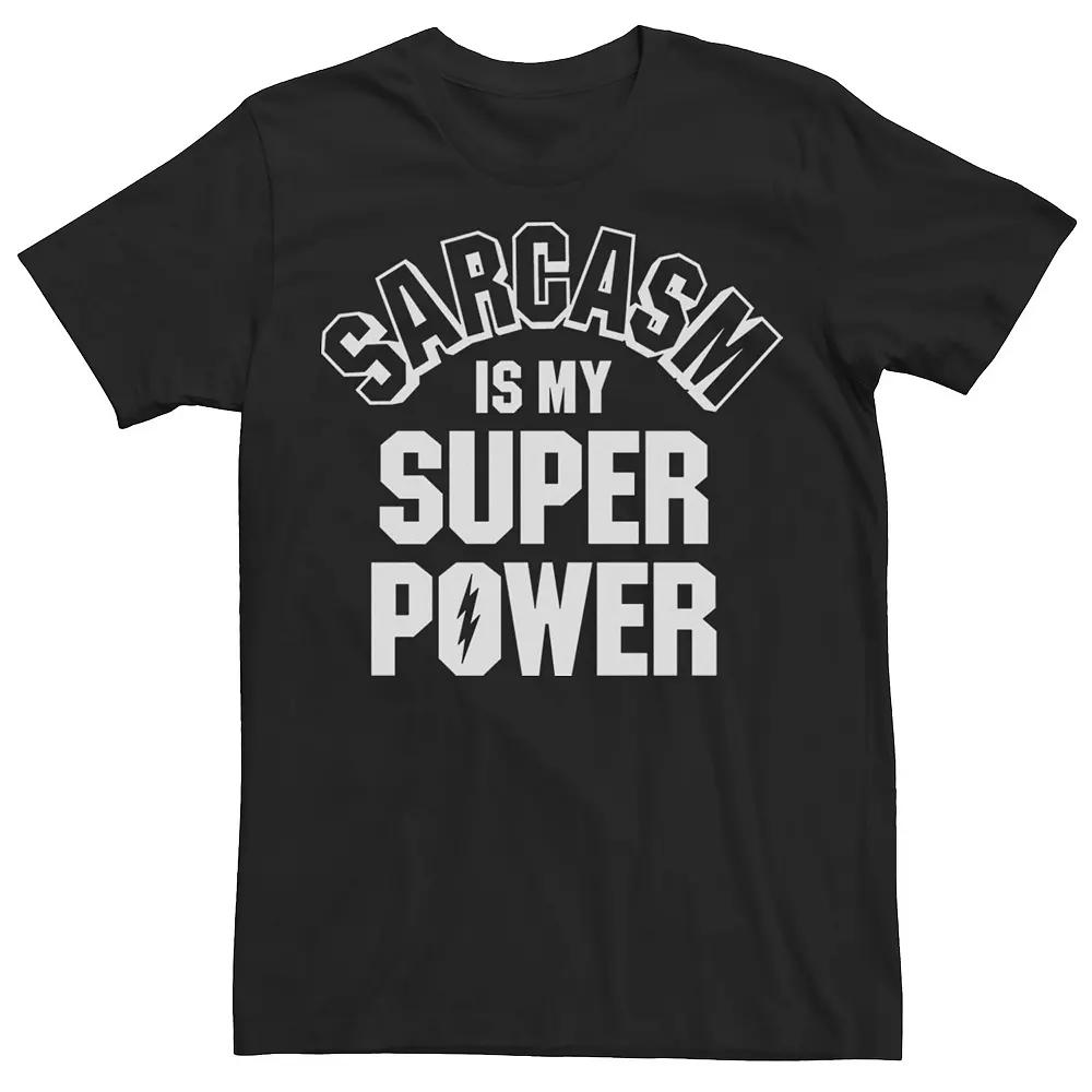 Big & Tall Sarcasm Is My Super Power Collegiate Funny Tee, Men's,  Product Image
