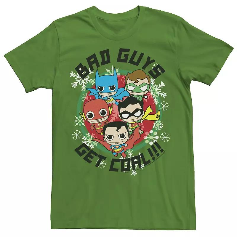Men's DC Comics Justice League Bad Guys Get Coal Christmas Tee,  Product Image
