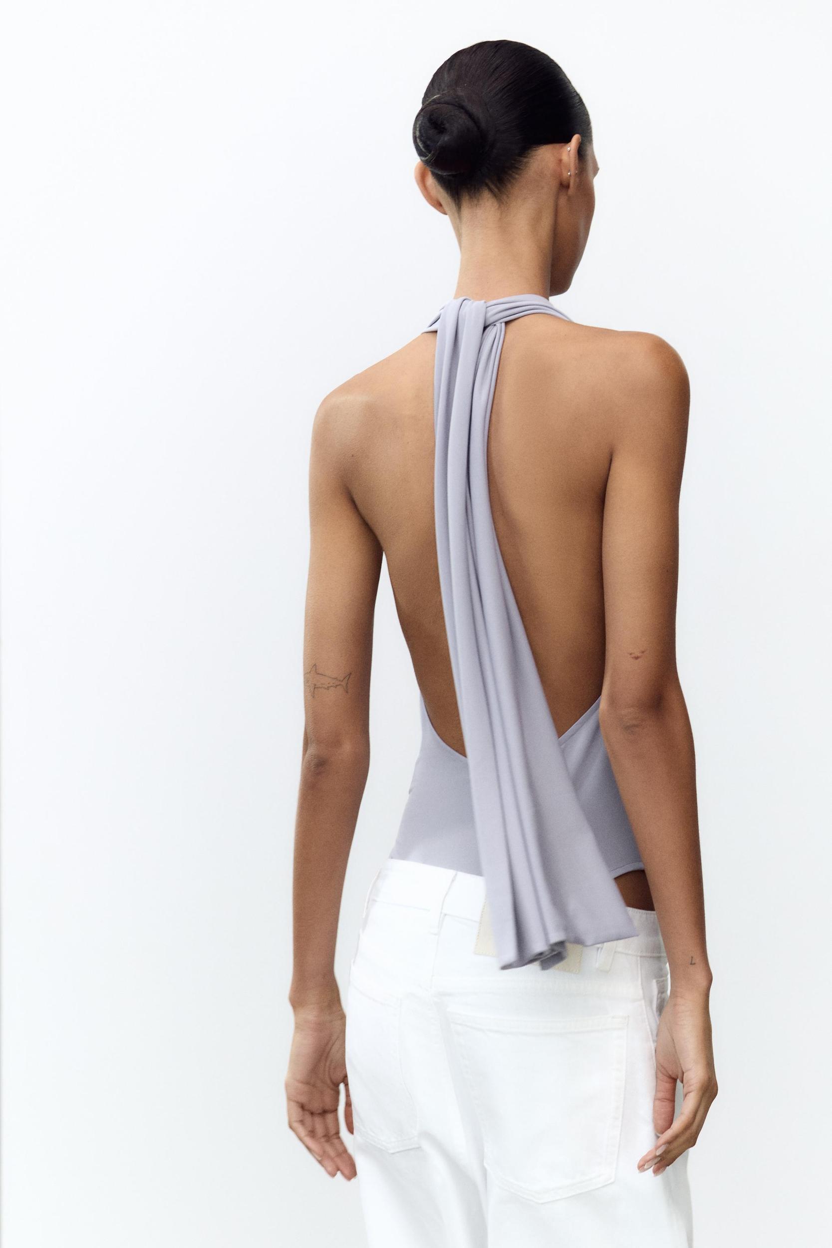 FLOWY HALTER BODYSUIT Product Image