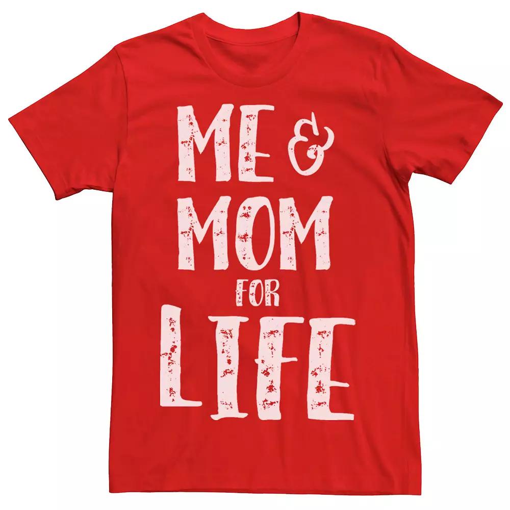Men's "Me & Mom For Life" Rustic Text Mother's Day Tee,  Product Image