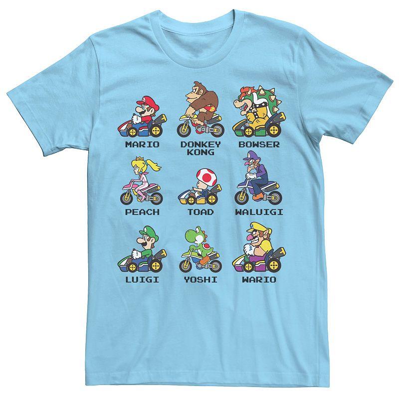 Men's Nintendo Mario Kart Racers Side View Names Tee,  Product Image
