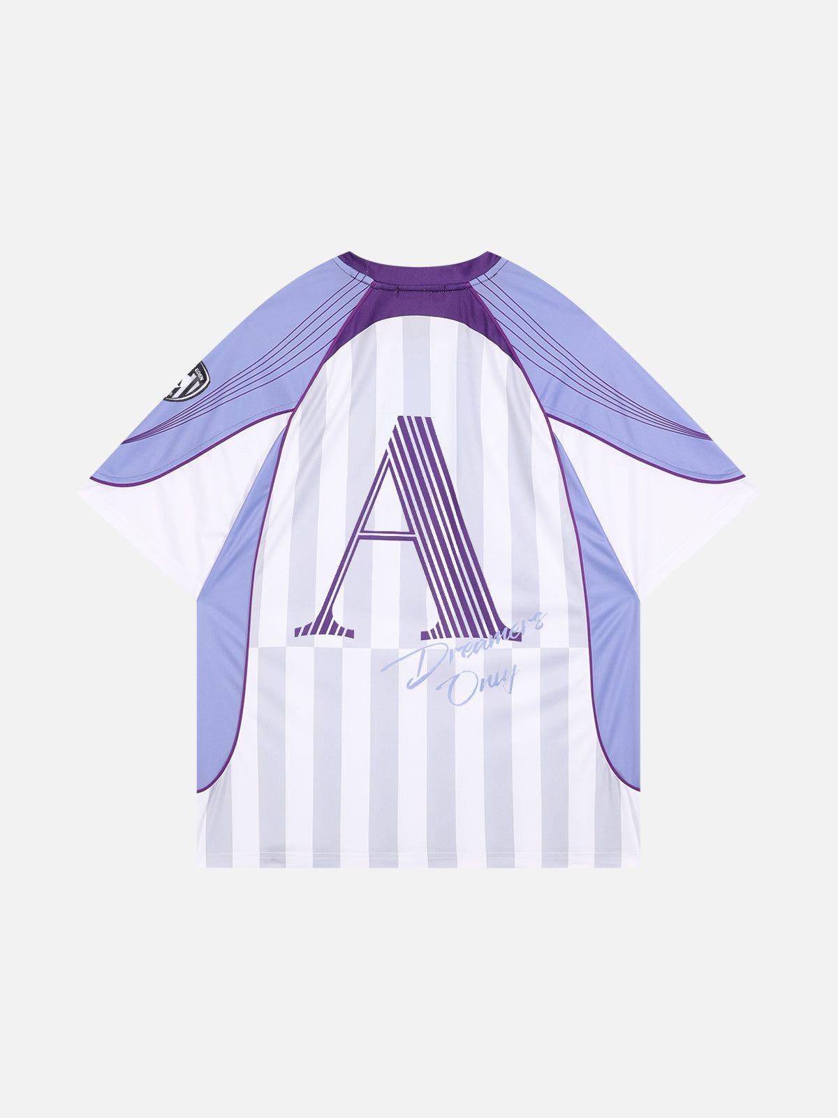 Aelfric Eden Color Blocking Stripe Soccer Jersey Product Image