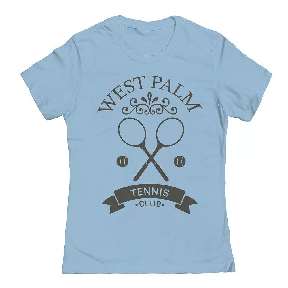 Junior's West Palm Tennis Womens Graphic Tee, Girl's, Size: XXL, Powder Blue Product Image