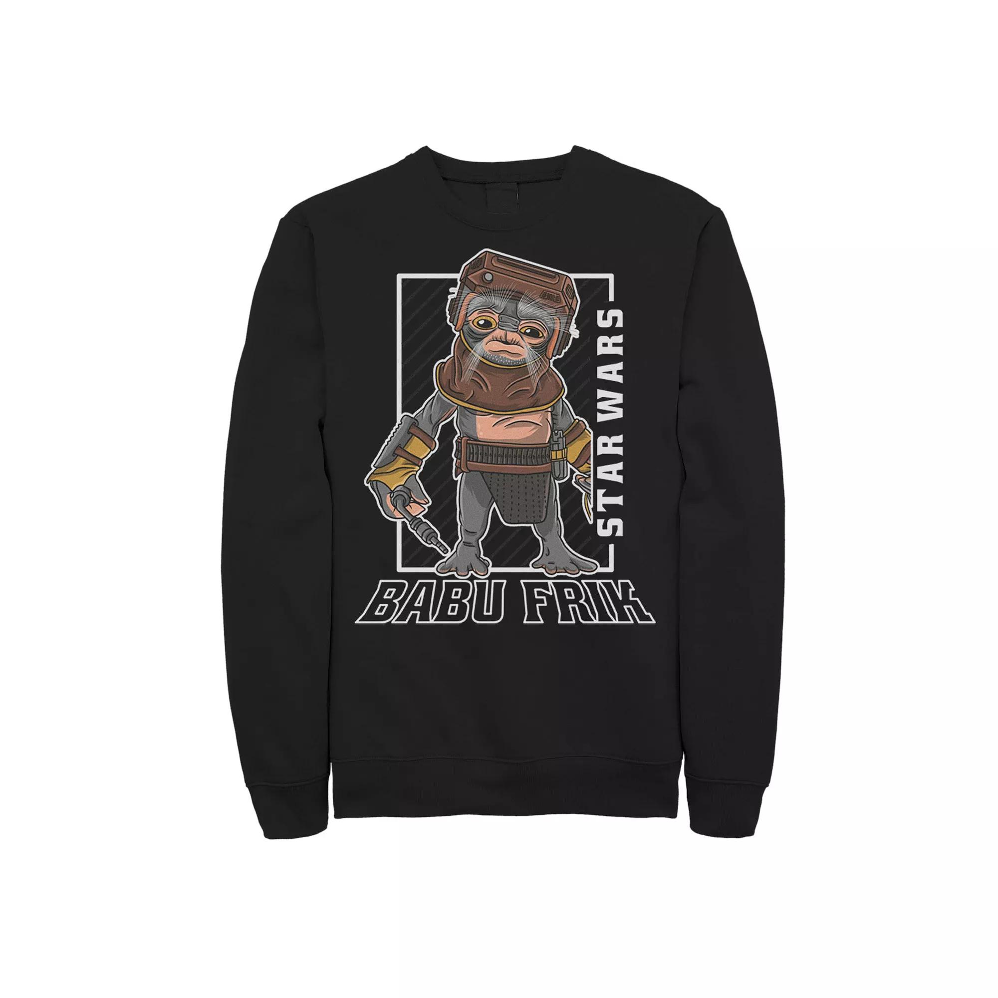 Men's Star Wars The Rise Of Skywalker Babu Frik Portrait Sweatshirt,  Product Image