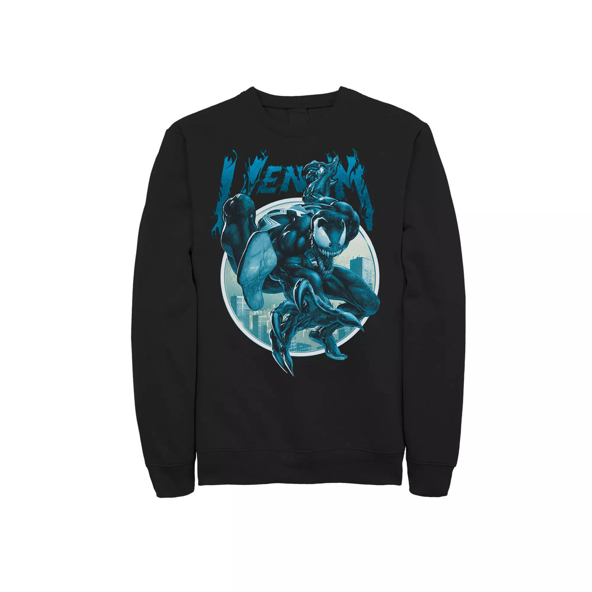 Men's Marvel Venom Deep Blue Circle Logo Sweatshirt,  Product Image