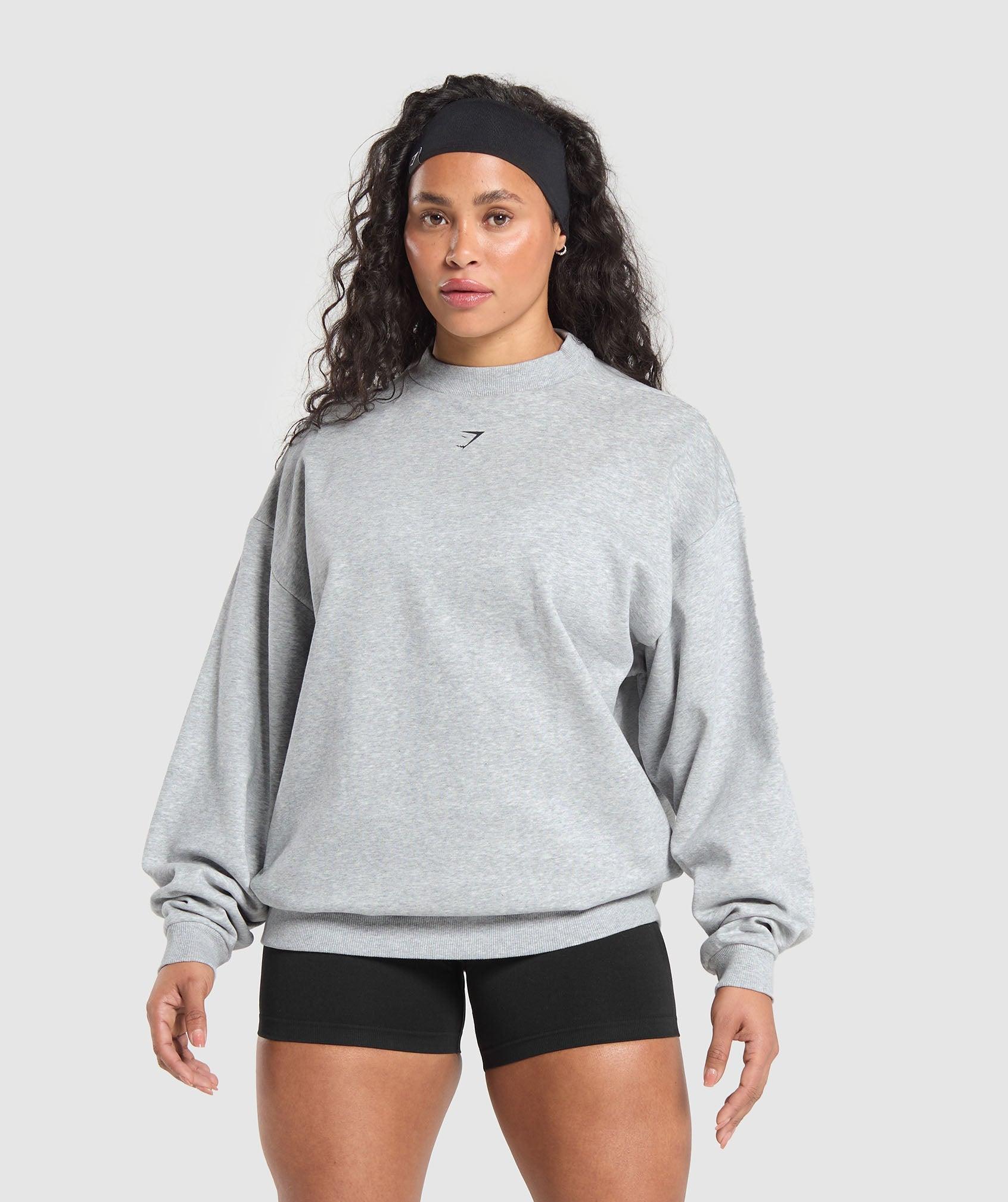 Gymshark Two Strong Women Sweatshirt - Light Grey Core Marl Female Product Image