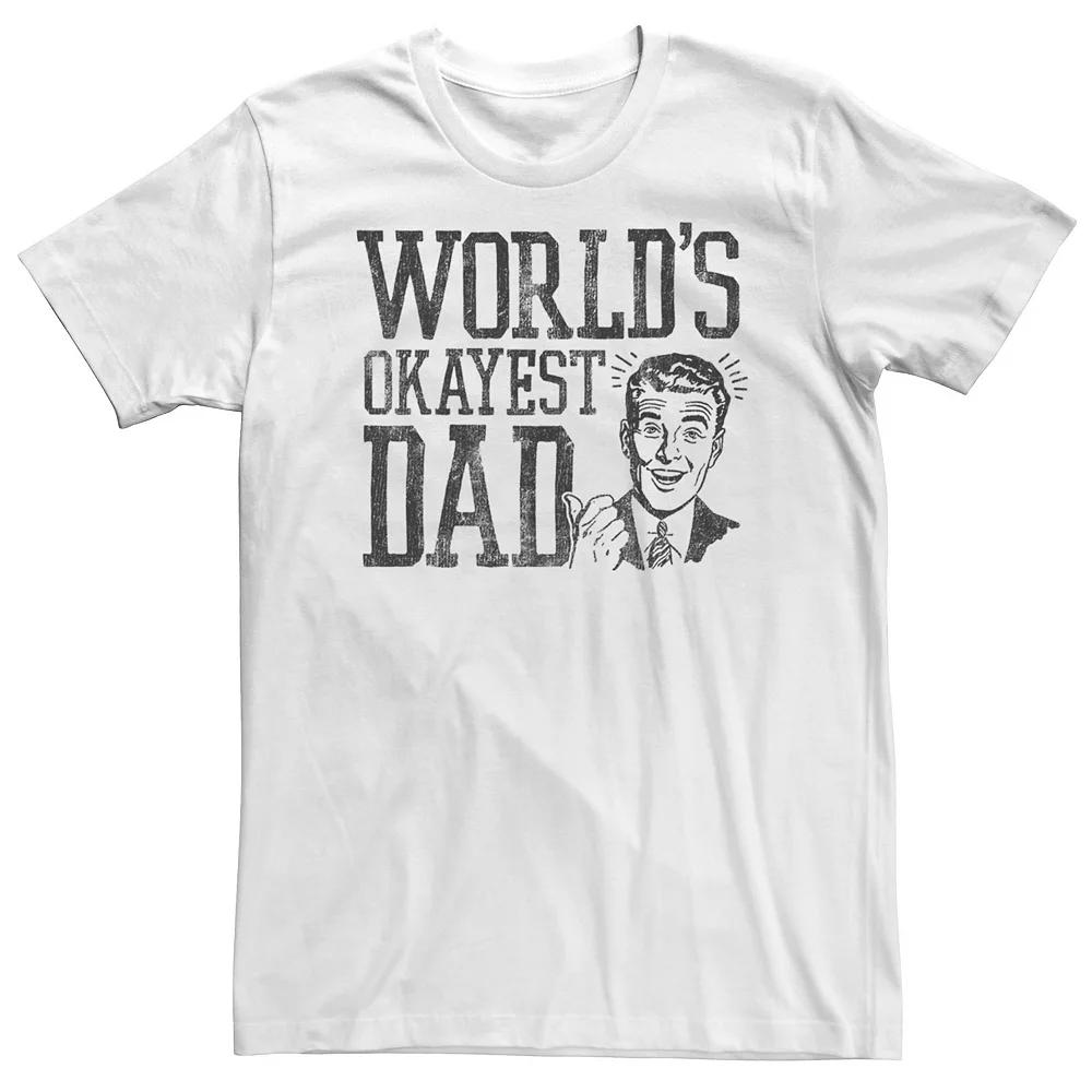 Big & Tall Father's Day "World's Okayest Dad" Tee, Men's,  Product Image