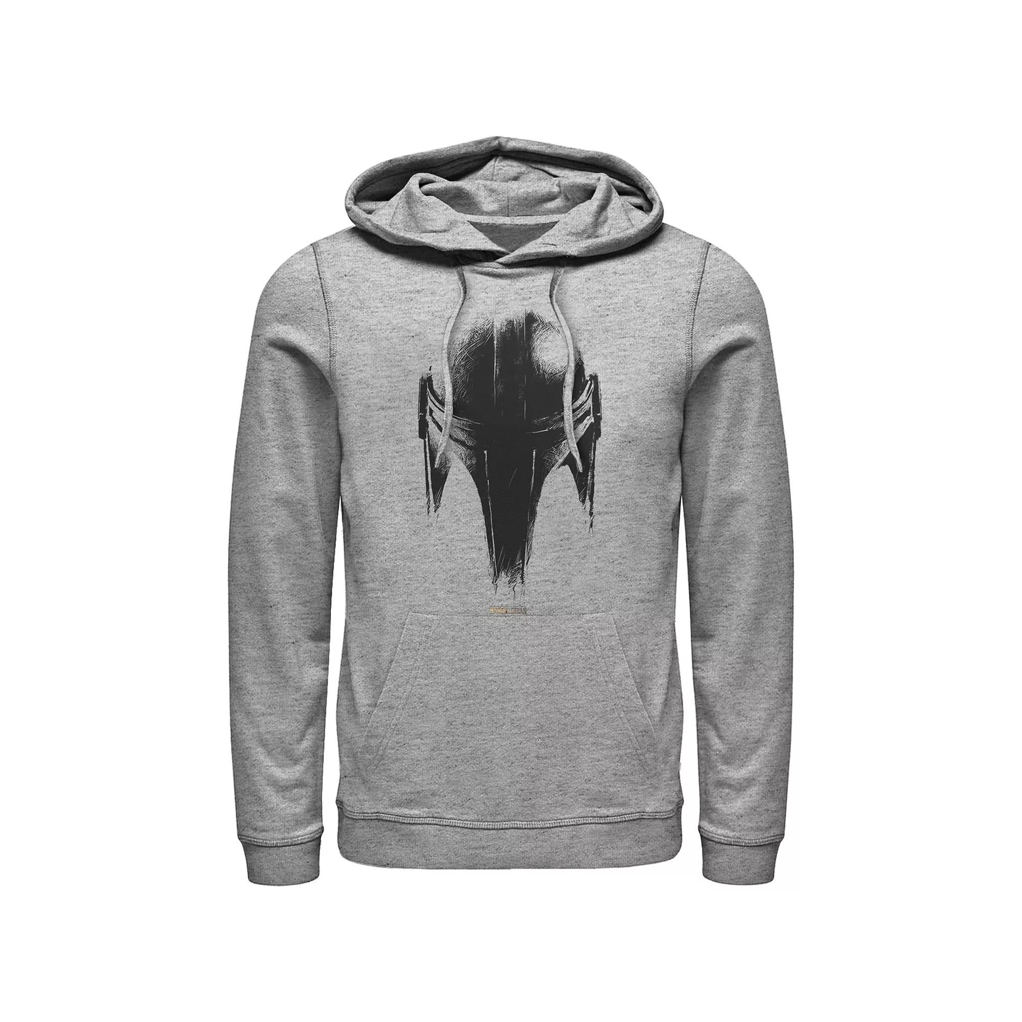 Men's Star Wars The Mandalorian Metallic Helmet Graphic Hoodie,  Product Image