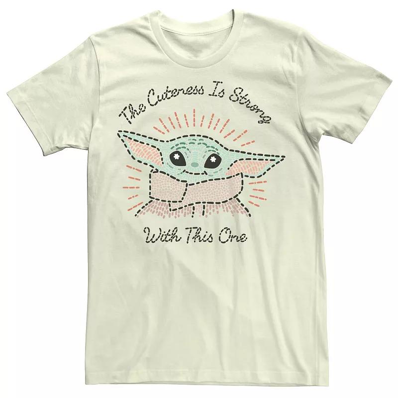 Men's The Mandalorian The Child Aka Baby Yoda Cuteness Is Strong Tee,  Product Image