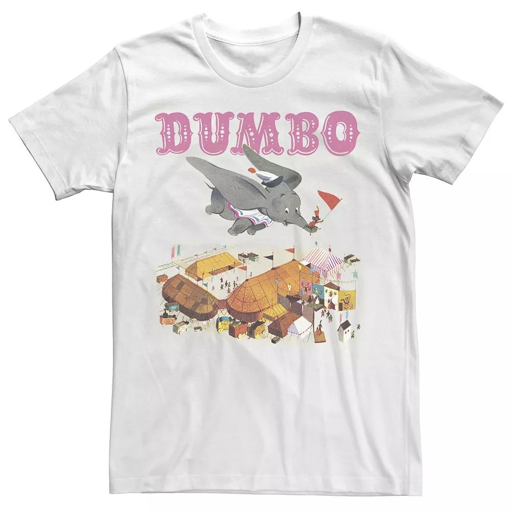 Disney's Dumbo Men's Vintage Story Book Style Flying Portrait Tee,  Product Image