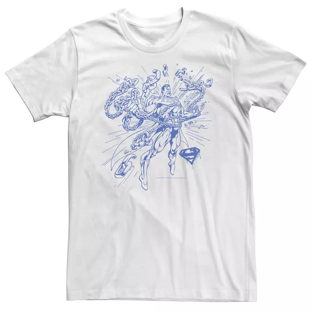 Big & Tall DC Comics Superman Break Chains Outlined Comic Poster Tee, Men's,  Product Image