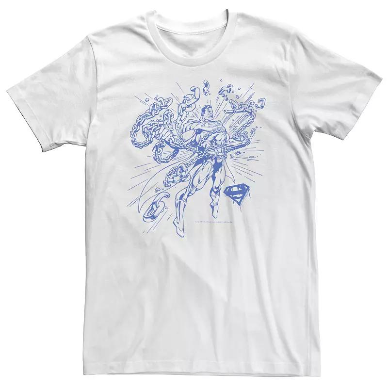 Big & Tall DC Comics Superman Break Chains Outlined Comic Poster Tee, Men's,  Product Image