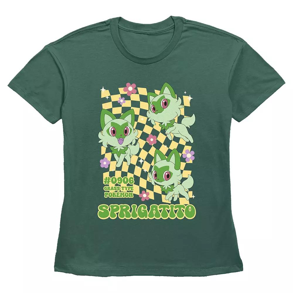 Women's Pokemon Sprigatito Grass Type Graphic Tee,  Product Image