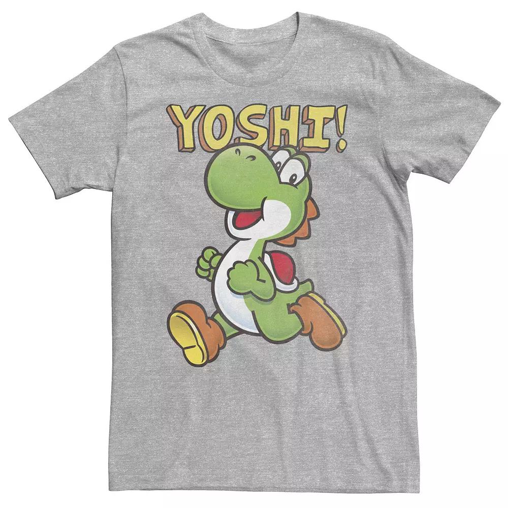 Big & Tall Nintendo Super Mario Yoshi Intro Jump Tee, Men's, Size: Large Tall, Athletic Grey Product Image