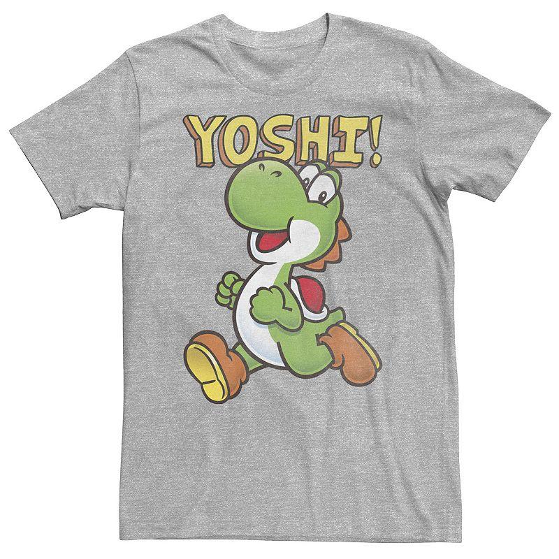Big & Tall Nintendo Super Mario Yoshi Intro Jump Tee, Men's, Size: Large Tall, Athletic Grey Product Image