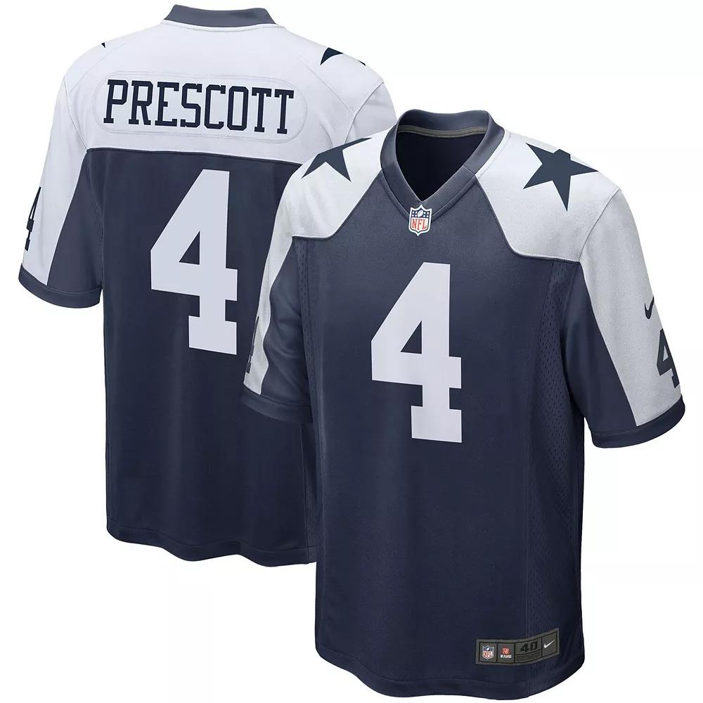 Men's Nike Dak Prescott Navy Dallas Cowboys Alternate Game Team Jersey,  Product Image