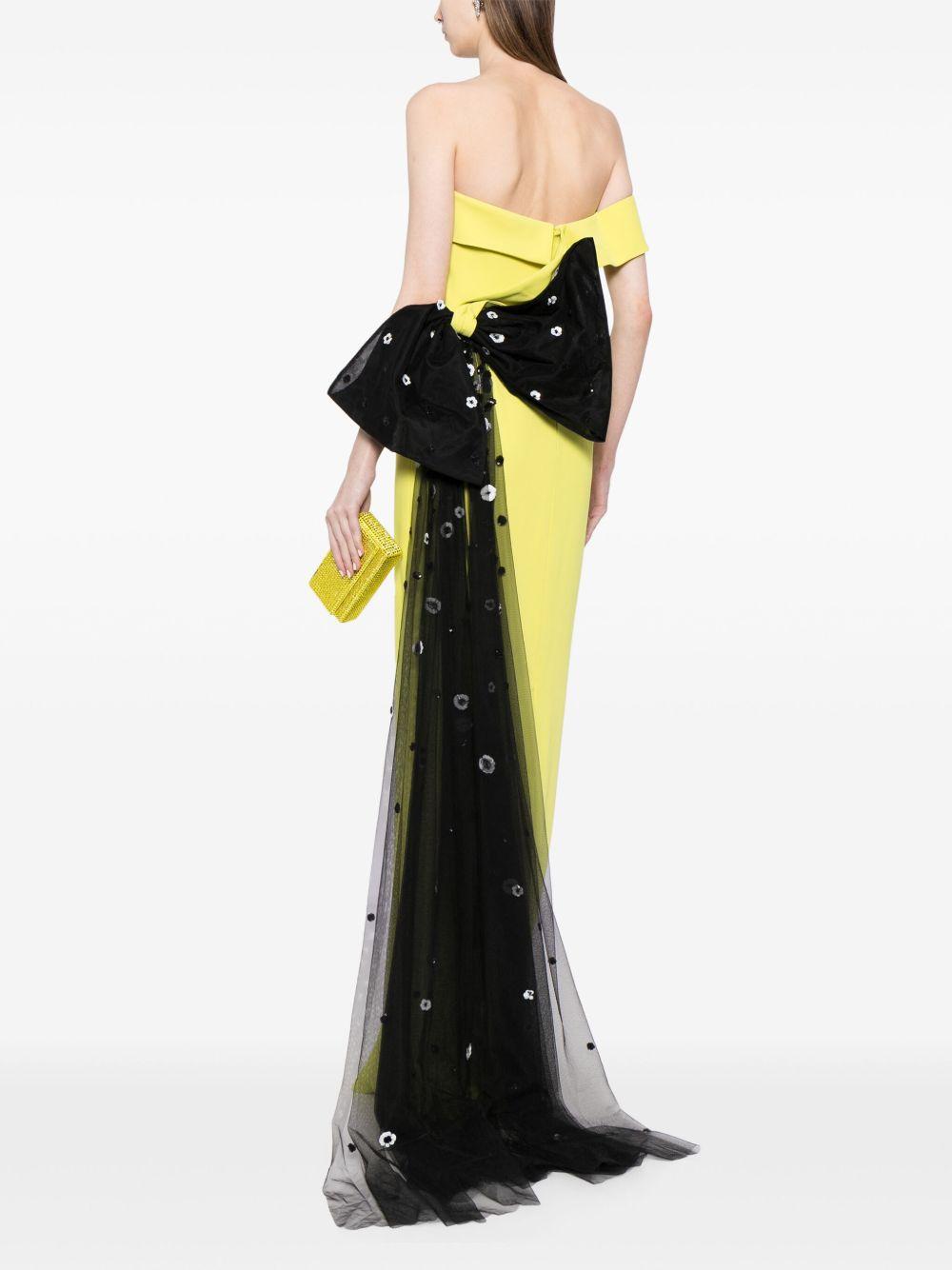 bow off-shoulder gown Product Image