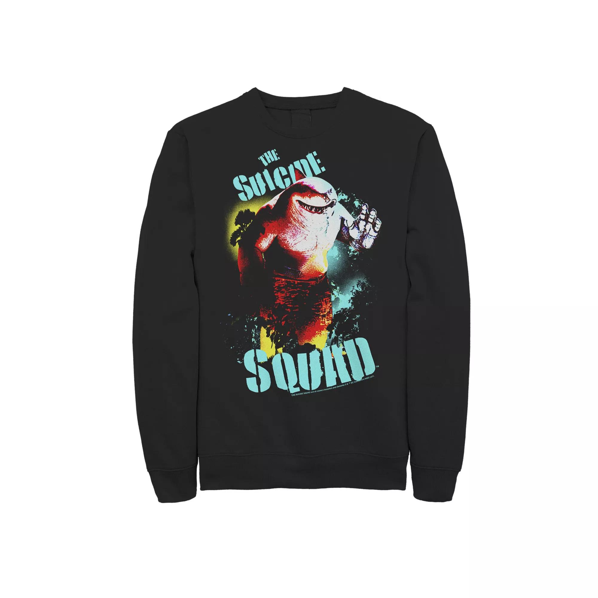 Men's The Suicide Squad King Shark Poster Sweatshirt, Boy's,  Product Image