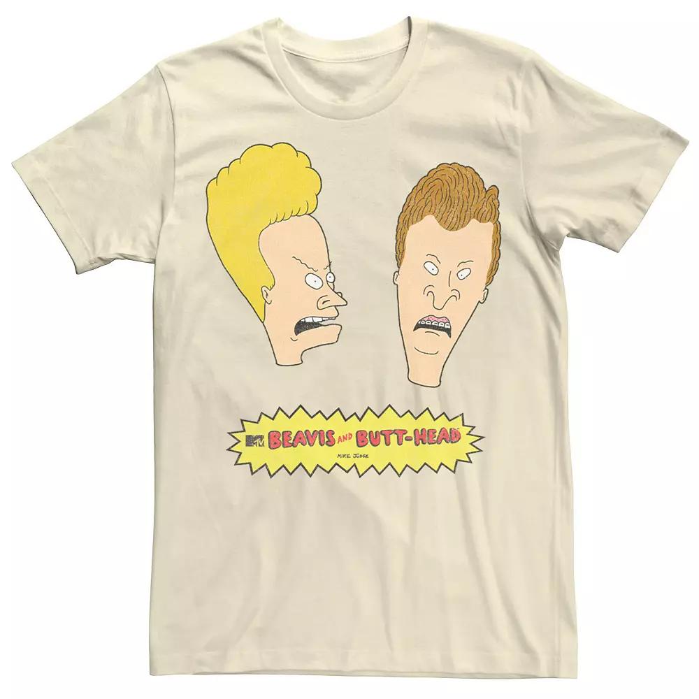 Men's Beavis And Butthead Large Faces Portrait Tee,  Product Image