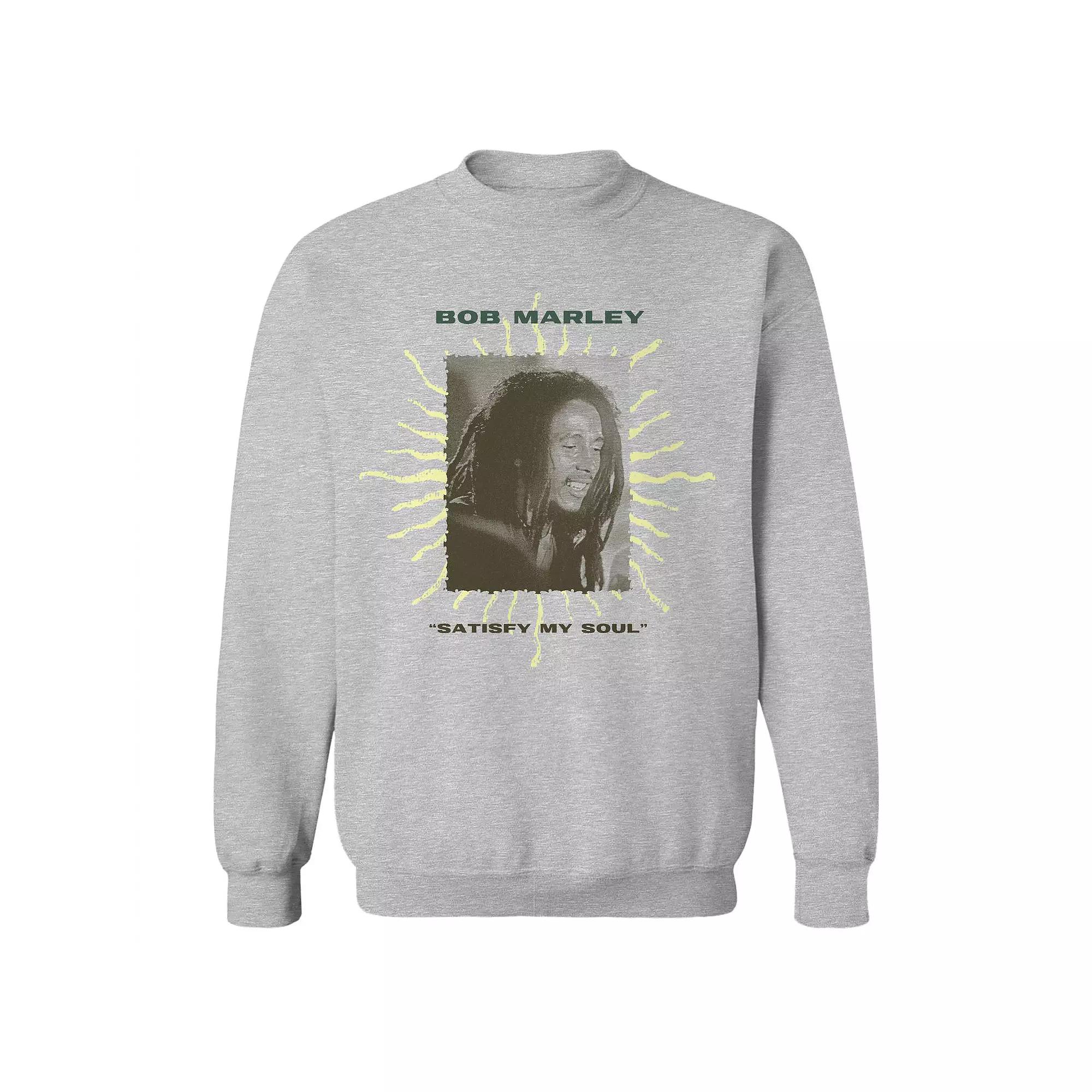 Junior's Bob Marley Satisfy My Soul Sage Graphic Fleece Sweatshirt, Women's,  Product Image
