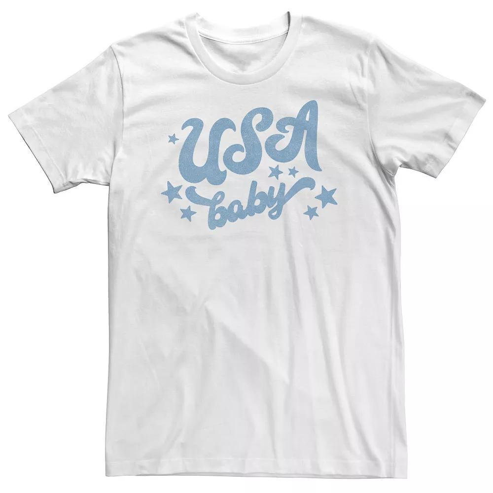 Big & Tall Americana USA Baby Blue Stars Tee, Men's,  Product Image