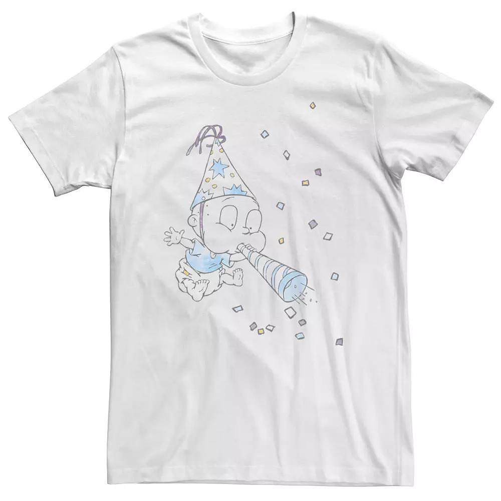 Big & Tall Nickelodeon RugRats Tommy Birthday Party Watercolor Tee, Men's, Size: 4XL Tall, White Product Image